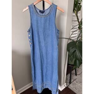 Vintage Original TY Wear Denim 90s Womens Maxi Dress